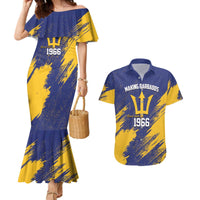 Barbados Pride Est 1966 Couples Matching Mermaid Dress and Hawaiian Shirt - Wonder Print Shop