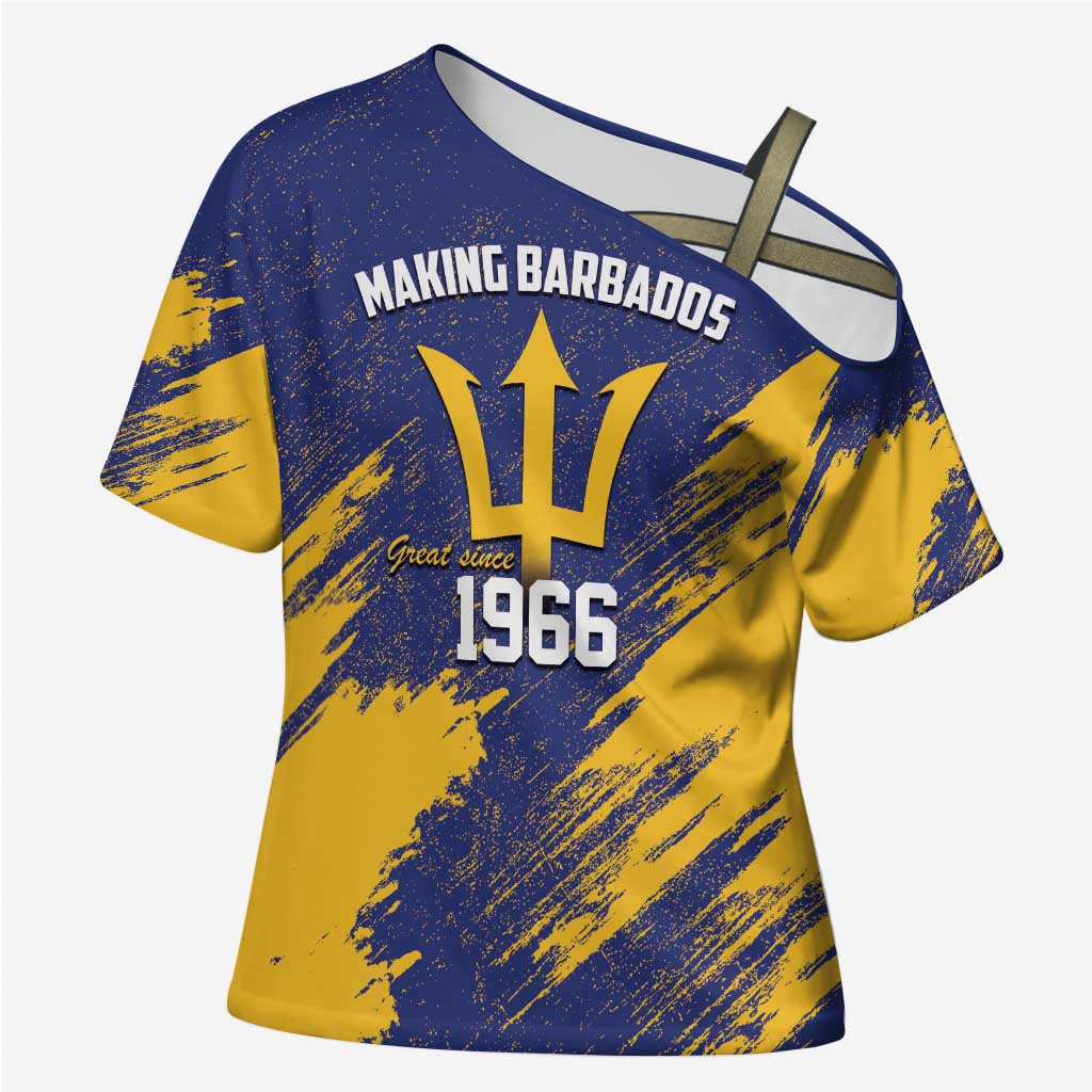 Barbados Pride Est 1966 Cross Shoulder Shirt - Wonder Print Shop