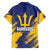 Barbados Pride Est 1966 Family Matching Off The Shoulder Long Sleeve Dress and Hawaiian Shirt - Wonder Print Shop