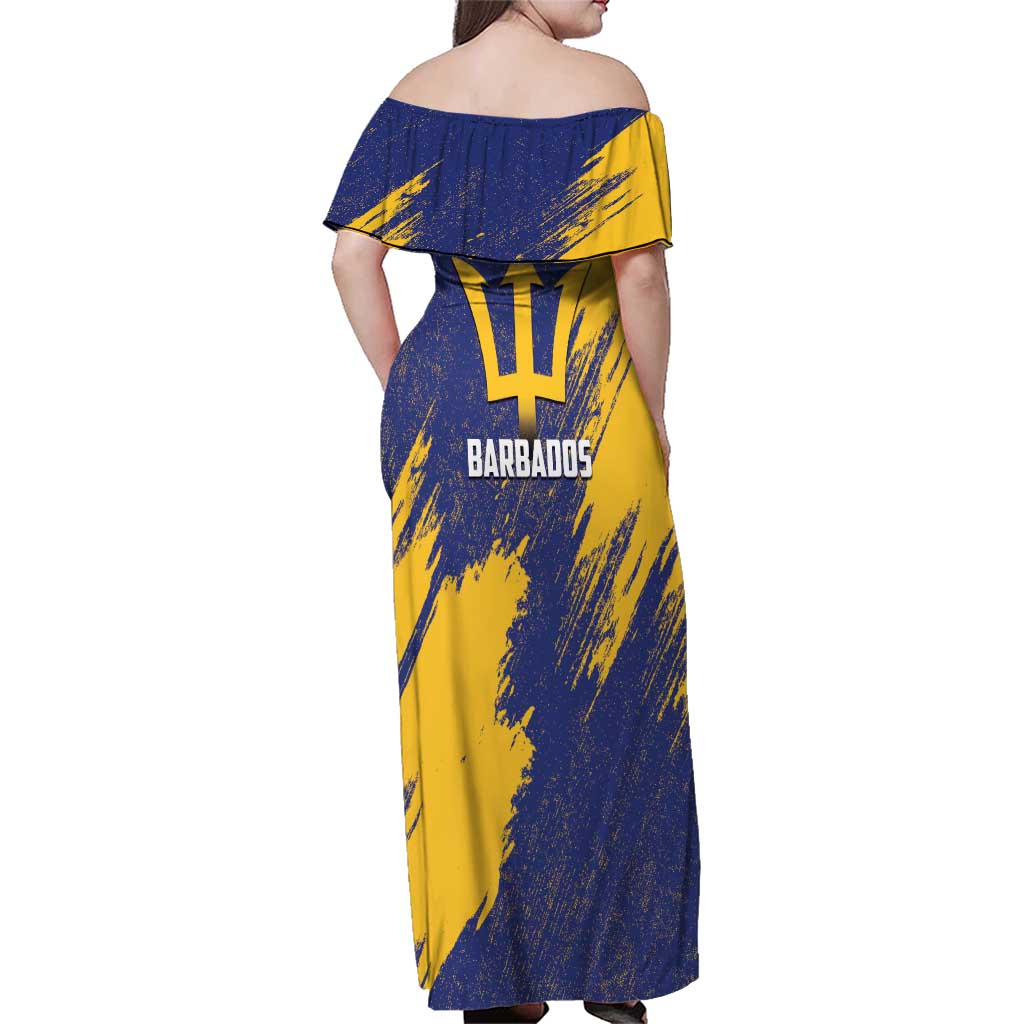 Barbados Pride Est 1966 Family Matching Off Shoulder Maxi Dress and Hawaiian Shirt - Wonder Print Shop
