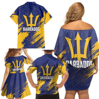 Barbados Pride Est 1966 Family Matching Off Shoulder Short Dress and Hawaiian Shirt - Wonder Print Shop