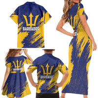 Barbados Pride Est 1966 Family Matching Short Sleeve Bodycon Dress and Hawaiian Shirt - Wonder Print Shop