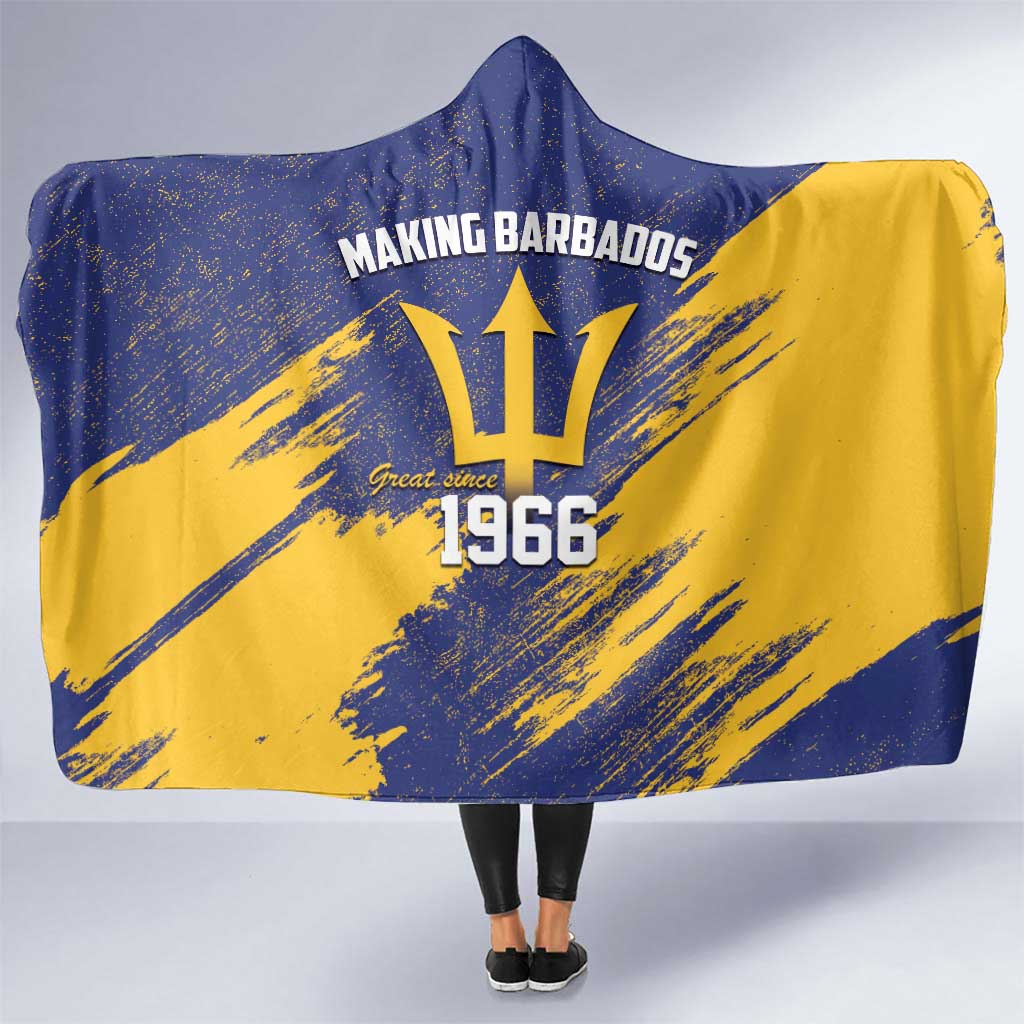 Barbados Pride Est 1966 Hooded Blanket - Wonder Print Shop