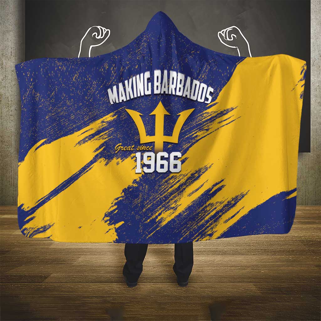 Barbados Pride Est 1966 Hooded Blanket - Wonder Print Shop