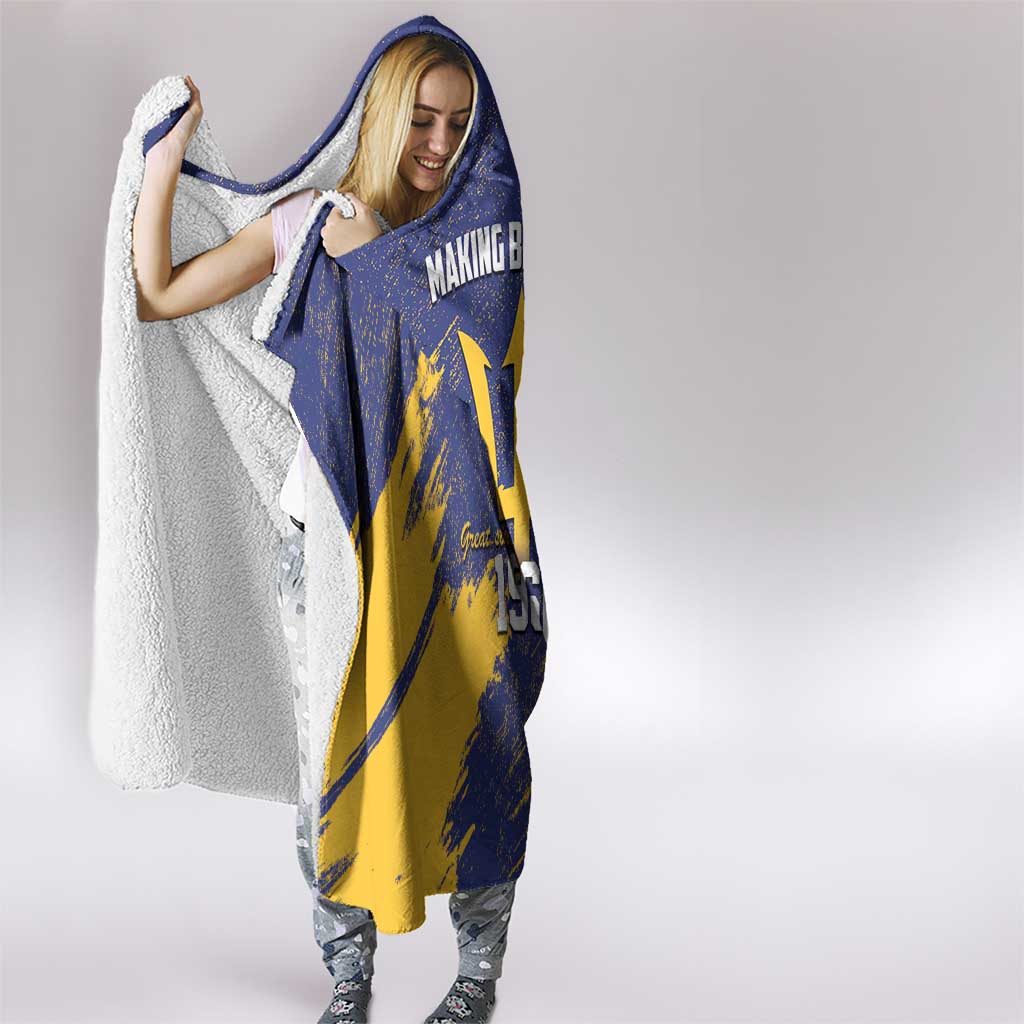 Barbados Pride Est 1966 Hooded Blanket - Wonder Print Shop