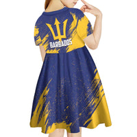 Barbados Pride Est 1966 Kid Short Sleeve Dress - Wonder Print Shop