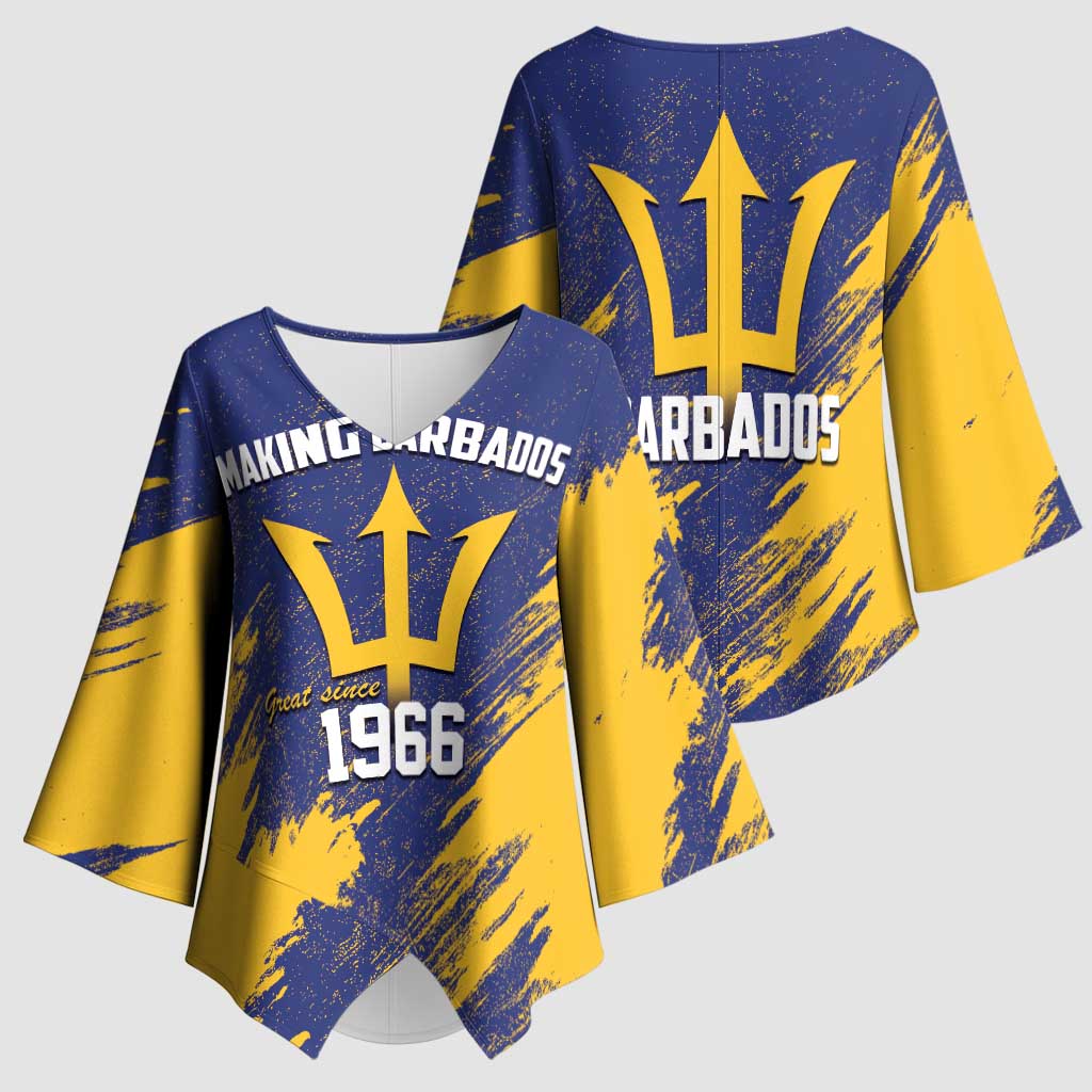 Barbados Pride Est 1966 Kimono Sleeve Blouse - Wonder Print Shop