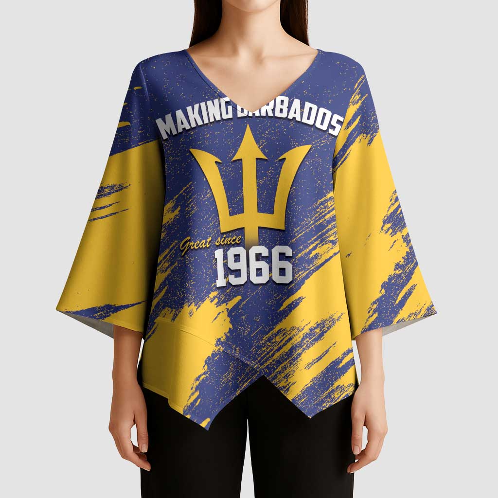 Barbados Pride Est 1966 Kimono Sleeve Blouse - Wonder Print Shop