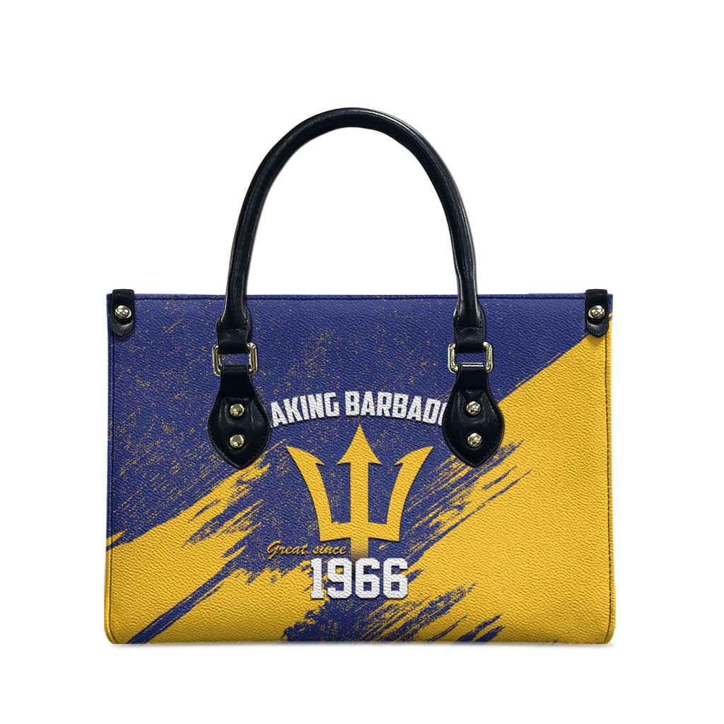 Barbados Pride Est 1966 Leather Bag - Wonder Print Shop
