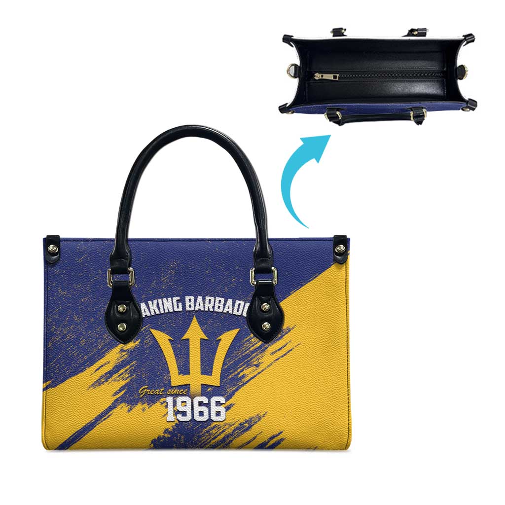 Barbados Pride Est 1966 Leather Bag - Wonder Print Shop