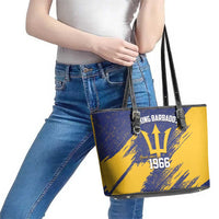Barbados Pride Est 1966 Leather Tote Bag - Wonder Print Shop