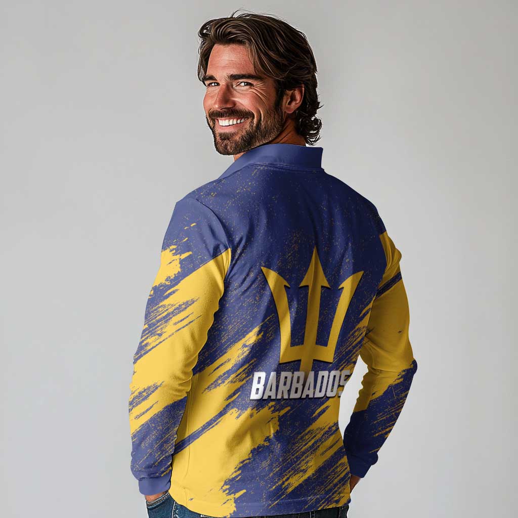 Barbados Pride Est 1966 Long Sleeve Polo Shirt - Wonder Print Shop