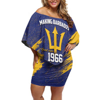 Barbados Pride Est 1966 Off Shoulder Short Dress - Wonder Print Shop
