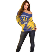 Barbados Pride Est 1966 Off Shoulder Sweater - Wonder Print Shop