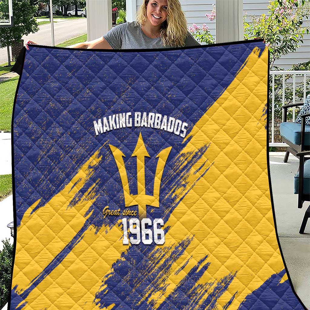 Barbados Pride Est 1966 Quilt - Wonder Print Shop