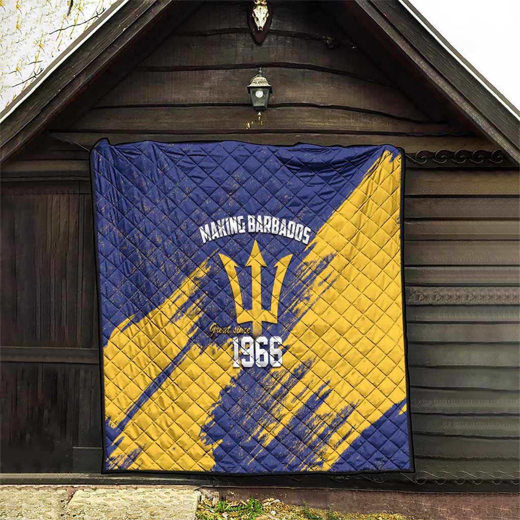 Barbados Pride Est 1966 Quilt - Wonder Print Shop