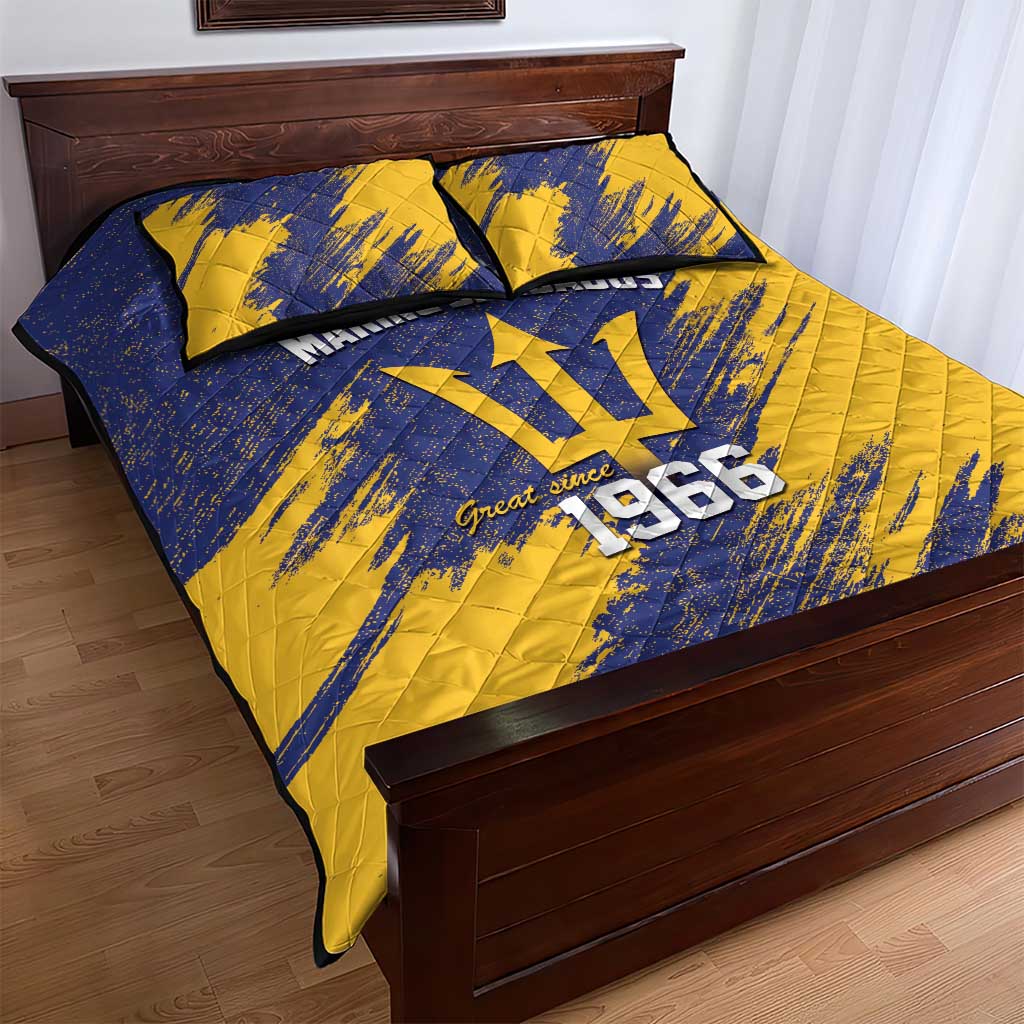 Barbados Pride Est 1966 Quilt Bed Set - Wonder Print Shop