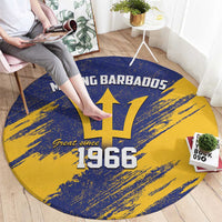 Barbados Pride Est 1966 Round Carpet - Wonder Print Shop
