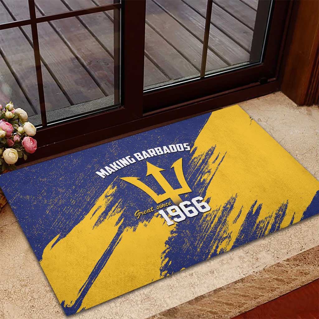 Barbados Pride Est 1966 Rubber Doormat - Wonder Print Shop