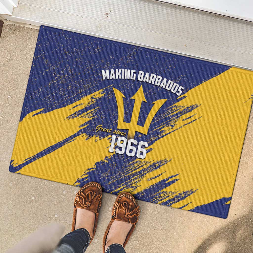 Barbados Pride Est 1966 Rubber Doormat - Wonder Print Shop
