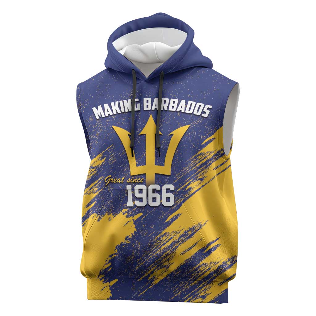 Barbados Pride Est 1966 Sleeveless Hoodie - Wonder Print Shop