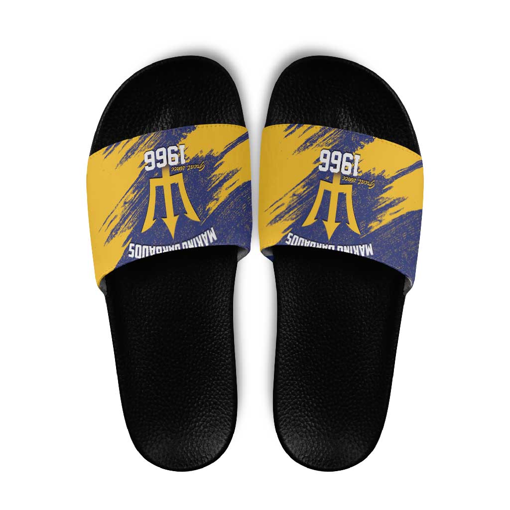Barbados Pride Est 1966 Slide Sandals - Wonder Print Shop
