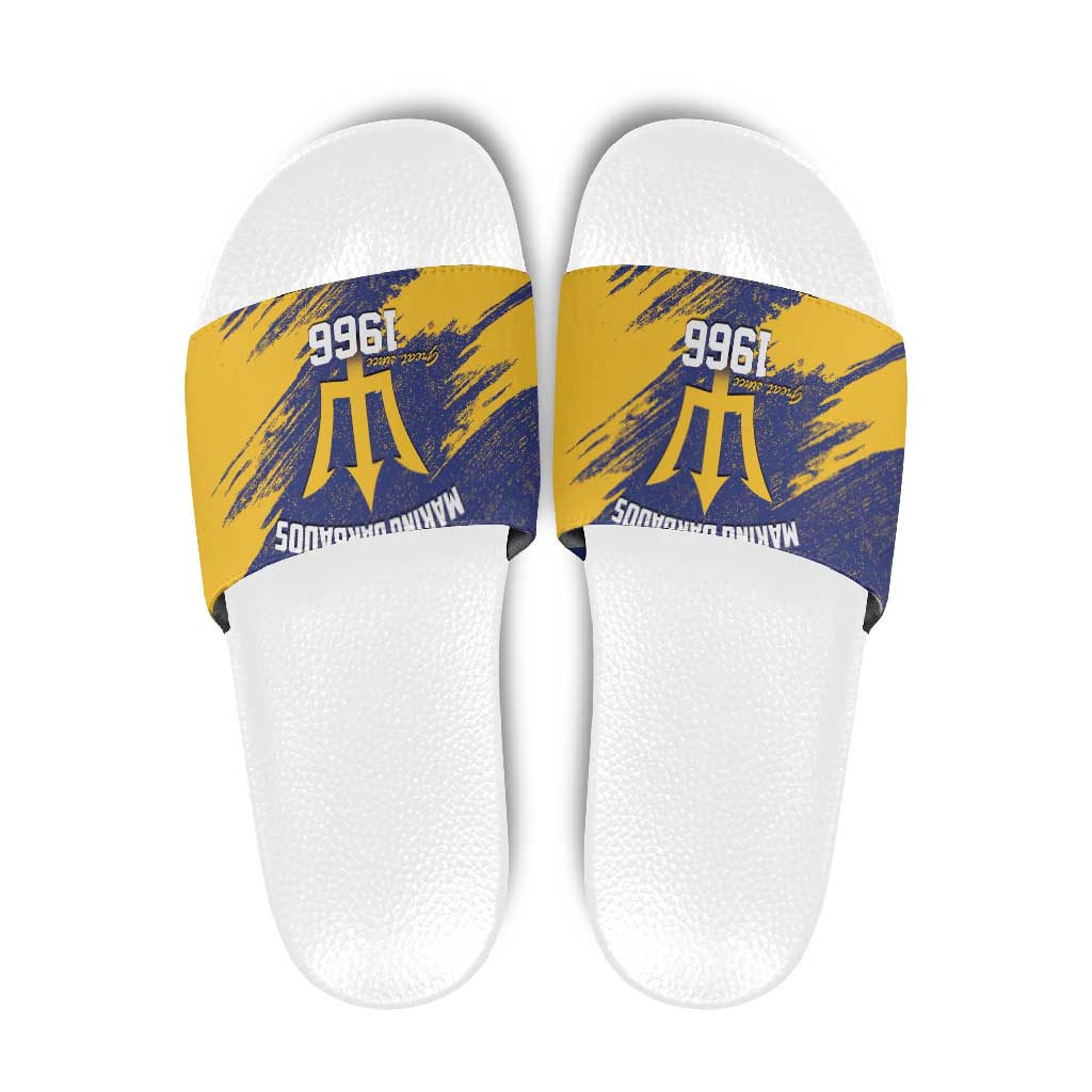 Barbados Pride Est 1966 Slide Sandals - Wonder Print Shop