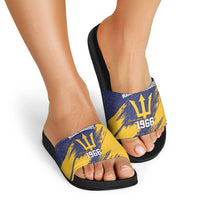 Barbados Pride Est 1966 Slide Sandals - Wonder Print Shop