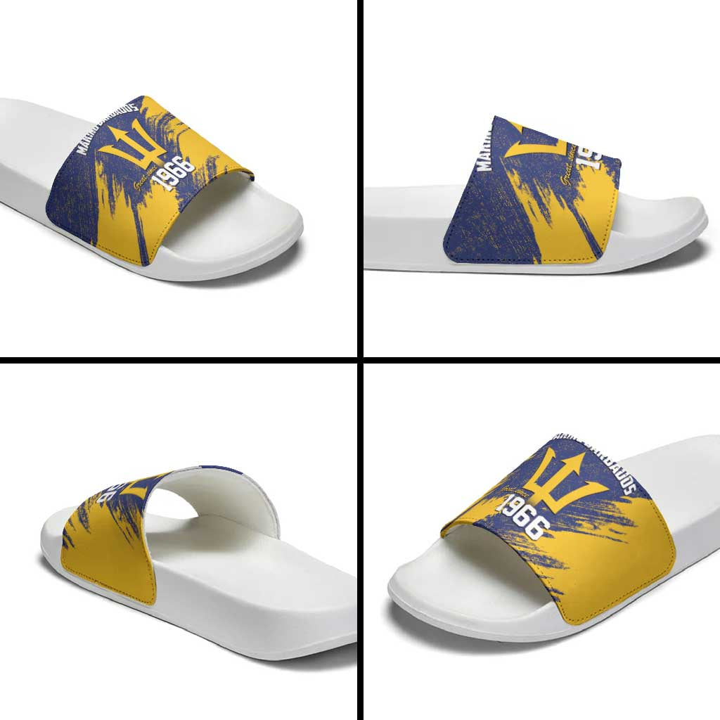 Barbados Pride Est 1966 Slide Sandals - Wonder Print Shop
