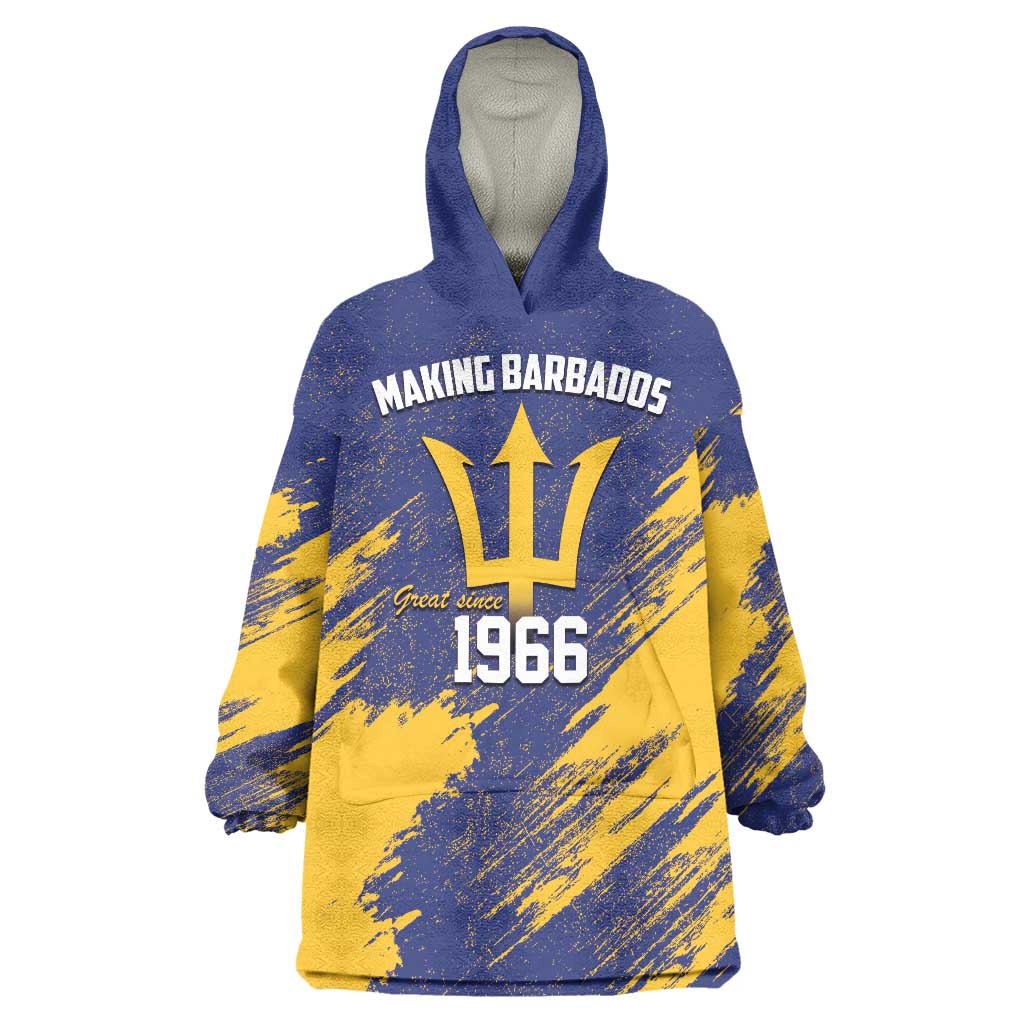 Barbados Pride Est 1966 Wearable Blanket Hoodie - Wonder Print Shop
