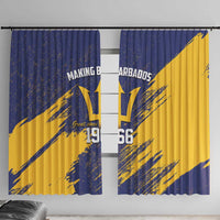 Barbados Pride Est 1966 Window Curtain - Wonder Print Shop