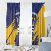 Barbados Pride Est 1966 Window Curtain - Wonder Print Shop