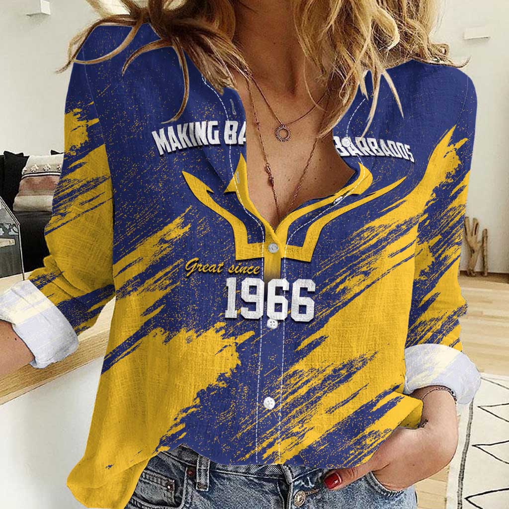 Barbados Pride Est 1966 Women Casual Shirt - Wonder Print Shop