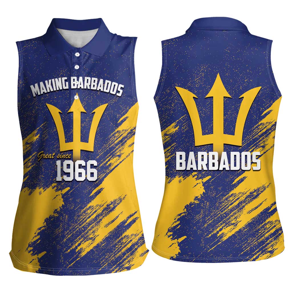 Barbados Pride Est 1966 Women Sleeveless Polo Shirt - Wonder Print Shop