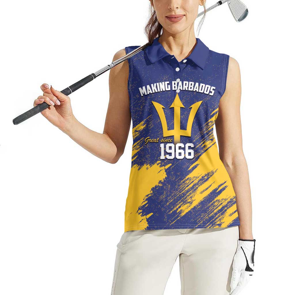 Barbados Pride Est 1966 Women Sleeveless Polo Shirt - Wonder Print Shop