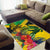Personalized Jamaica Crocodile Area Rug Tropical Flowers Grunge Flag - Wonder Print Shop