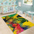 Personalized Jamaica Crocodile Area Rug Tropical Flowers Grunge Flag - Wonder Print Shop