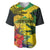 Personalized Jamaica Crocodile Baseball Jersey Tropical Flowers Grunge Flag - Wonder Print Shop