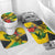 Personalized Jamaica Crocodile Bathroom Set Tropical Flowers Grunge Flag - Wonder Print Shop