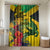 Personalized Jamaica Crocodile Bathroom Set Tropical Flowers Grunge Flag - Wonder Print Shop