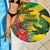 Personalized Jamaica Crocodile Beach Blanket Tropical Flowers Grunge Flag - Wonder Print Shop