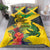 Personalized Jamaica Crocodile Bedding Set Tropical Flowers Grunge Flag - Wonder Print Shop
