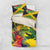 Personalized Jamaica Crocodile Bedding Set Tropical Flowers Grunge Flag - Wonder Print Shop
