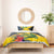 Personalized Jamaica Crocodile Bedding Set Tropical Flowers Grunge Flag - Wonder Print Shop