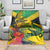 Personalized Jamaica Crocodile Blanket Tropical Flowers Grunge Flag - Wonder Print Shop