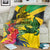 Personalized Jamaica Crocodile Blanket Tropical Flowers Grunge Flag - Wonder Print Shop