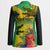 Personalized Jamaica Crocodile Blazer Tropical Flowers Grunge Flag - Wonder Print Shop