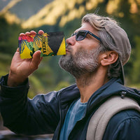 Personalized Jamaica Crocodile 4 in 1 Can Cooler Tumbler Tropical Flowers Grunge Flag - Wonder Print Shop