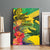 Personalized Jamaica Crocodile Canvas Wall Art Tropical Flowers Grunge Flag - Wonder Print Shop