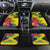Personalized Jamaica Crocodile Car Mats Tropical Flowers Grunge Flag - Wonder Print Shop